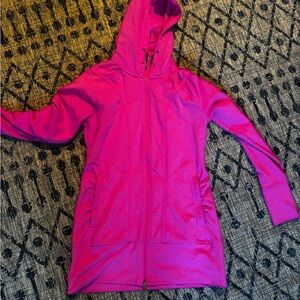Pink Hooded Zip-Up Jacket